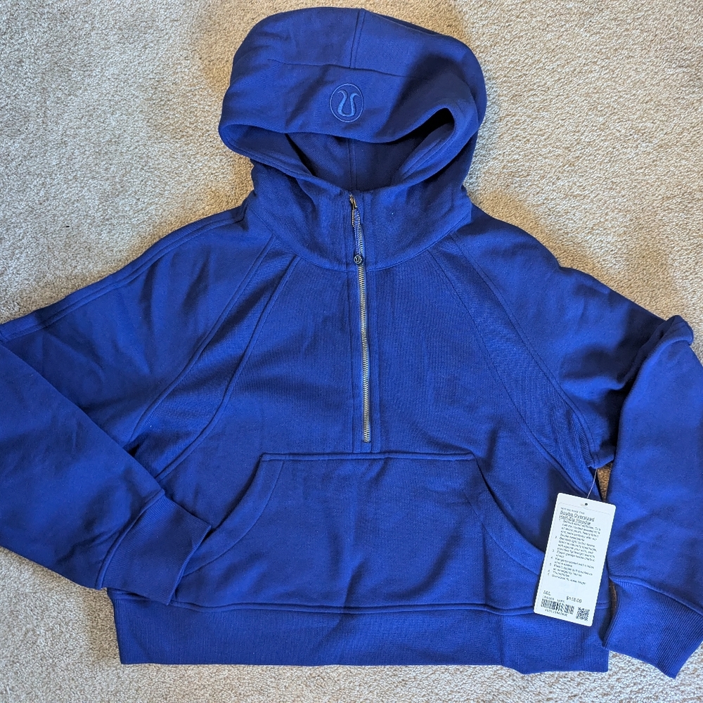 Lululemon Larkspur Scuba Oversized Half Zip Hoodie M/L NWT